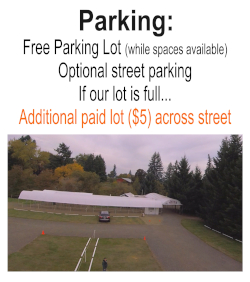 Parking: Free Parking Lot (while spaces available). Optional street parking if our lot is ful. Additional paid lot ($5) across street.